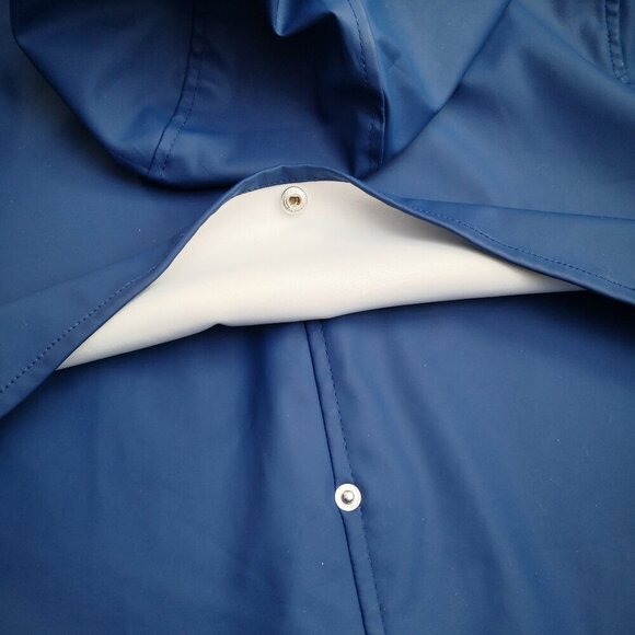 Only Ladies Size Medium Royal Blue Full Zip Rain Jacket with Hood - Picture 7 of 11